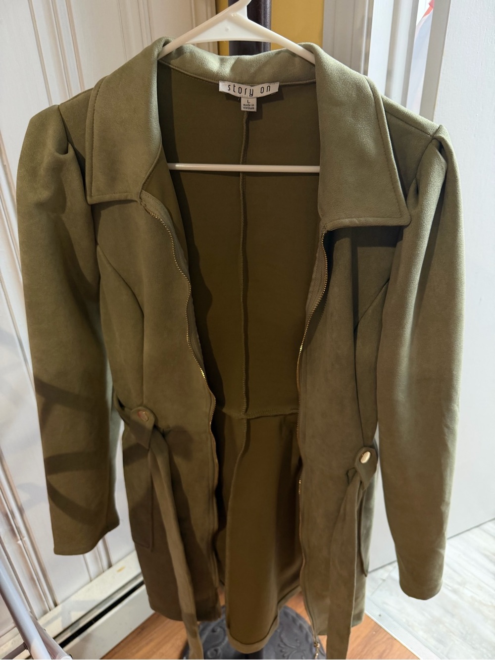 Women's Olive Green Trench Coat
